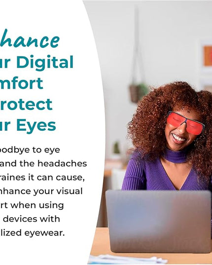 100% Blue Light Blocking Glasses - Women + Men - Better Sleep - Anti Eye Strain Protection - Computer Screens Gaming