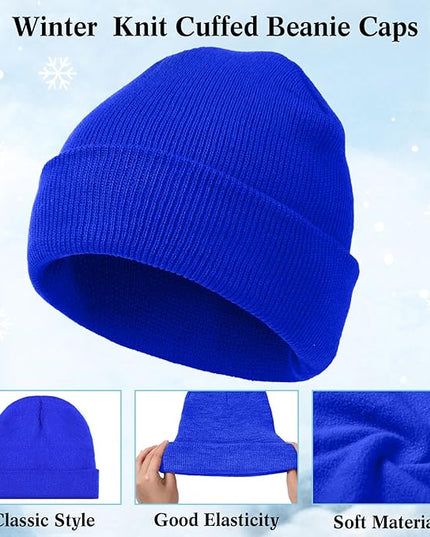 Yunsailing 48Pcs Bulk Winter Beanie Hat Scarf Gloves Winter Set for Men Women Knit Beanies Homeless Care Package Supplies
