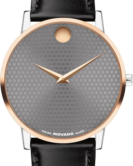Movado Museum Classic Men's Watch - Swiss Quartz Movement, Calfskin Strap - 3 ATM Water Resistance - Classic, Luxury Fashion Timepiece for Him - 40mm