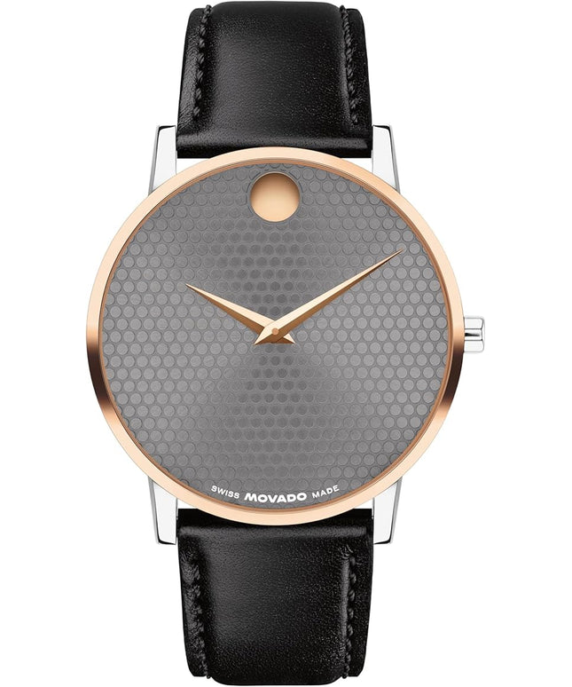 Movado Museum Classic Men's Watch - Swiss Quartz Movement, Calfskin Strap - 3 ATM Water Resistance - Classic, Luxury Fashion Timepiece for Him - 40mm