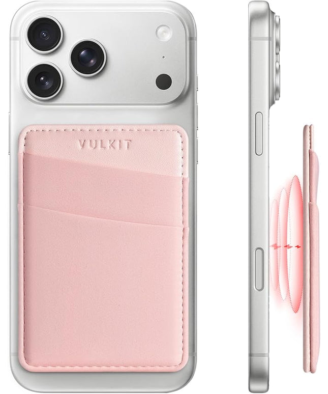 VULKIT Magnetic Phone Wallet for MagSafe- RFID Blocking - Card Holder Wallet for iPhone 16/15/14/13/12 Series & Phone Case with MagSafe