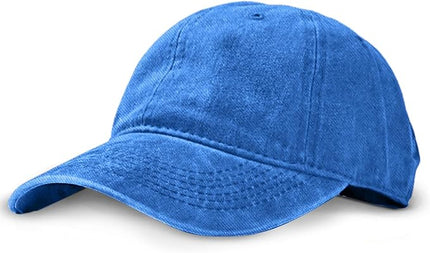 Unisex Vintage Washed Baseball Cap | Low Profile Soft Top Unstructured Cotton Baseball Cap | Adjustable Size Vintage Buckle