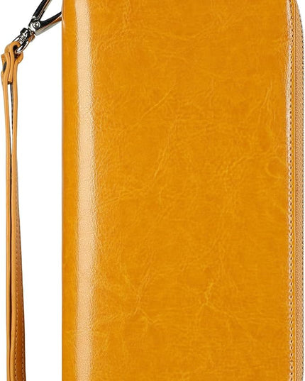 Lavemi Small Compact Women Wallet RFID Blocking Genuine Leather Bifold Purse with ID Windows
