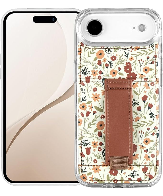 Walli Cases for iPhone 17 Air Case Aesthetic Wallet Phone Case Card Holder, Securely Holds up to 2 Cards - Cute, Trendy Phone Cover for Women, fits iPhone 17 Air, with Kickstand & Finger Strap