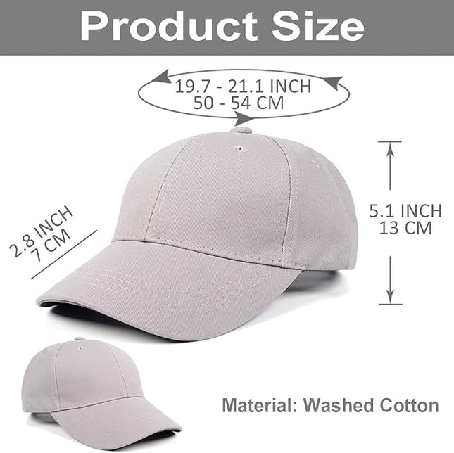 4 Pieces Toddler Baseball Hat Kid Baseball Cap Washed Cotton Adjustable Caps Hats for Boys Girls