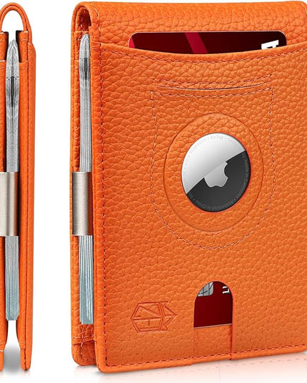 Zitahli Men's Wallets Airtag Holder Slim Rfid Leather with Gift Box