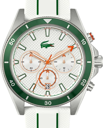 Lacoste Mainsail Men's Chronograph Watch - Stainless Steel - Water Resistant up to 5ATM/50 Meters - Contemporary, Sporty - Premium Fashion Timepiece - Gift for Him - 43mm