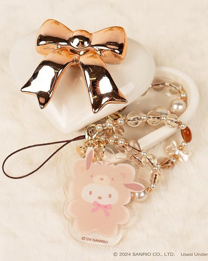 iFace Hello Kitty and Friends Beaded Wristlet Universal Charm Strap [Latte Bear Series] – Cute Wrist Strap for Cell Phone Camera Keys AirPods