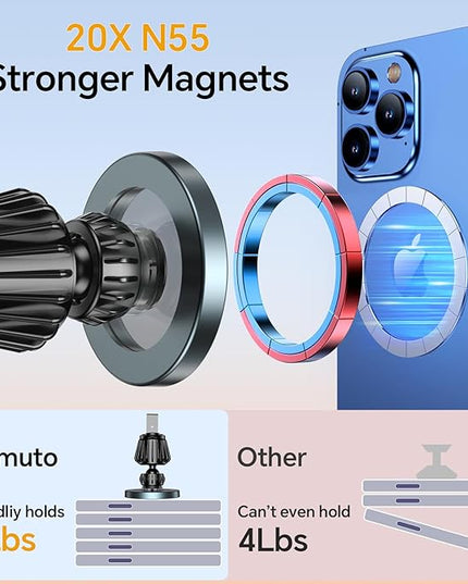 Kaistyle for Magsafe Car Mount【20 Strong Magnets】Magnetic Phone Holder for Car Phone Holder Mount Dash Mounted Holders Cell Phone Holders for Your Car Accessories for Women Men for iPhone 17 16 15 14
