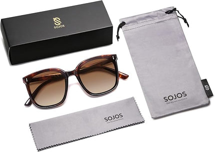 SOJOS Sunglasses for Women Men Vintage Style Shades SJ2157