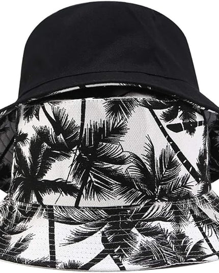 Malaxlx Unisex Bucket Hat Beach Sun Hat Aesthetic Fishing Hat for Men Women Teens, Reversible Double-Side-Wear