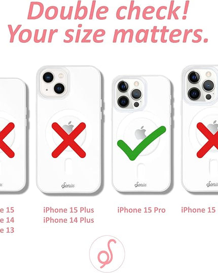 Sonix Protective Phone Case for iPhone 15 Pro | Compatible with Magsafe | 10ft Drop Tested | Checkered Neutrals