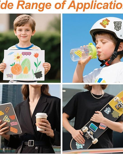 100pcs Inspirational Stickers, Motivational Quote Sticker for Water Bottle Adults Women Teen Boy Girl, Affirmation Stickers, Vinyl Positive Stickers Decals for Laptop Journal Computer Phone Case
