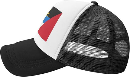 Cute Flag Baseball Cap for Men Women Mesh Trucker Hat Adjustable Patriotic Snapback Baseball Hat for Sports Running