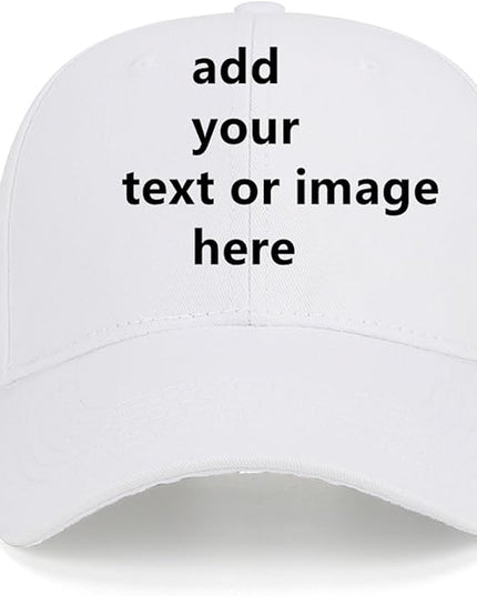 Custom Baseball Cap with Your Text for Men Women,Personalized Adjustable Trucker Caps Casual Sun Peak Hat for Gifts