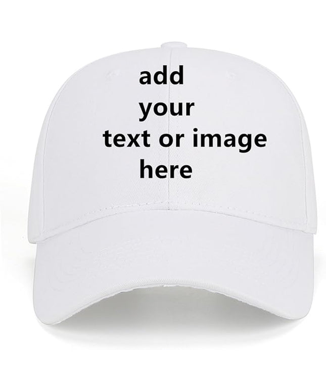 Custom Baseball Cap with Your Text for Men Women,Personalized Adjustable Trucker Caps Casual Sun Peak Hat for Gifts
