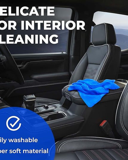 Premium XL Shammy Towel for Car - 2pk (34”x25”) - Super Absorbent Chamois Cloth - Spots & Scratch-Free - Reusable Car Drying Towels