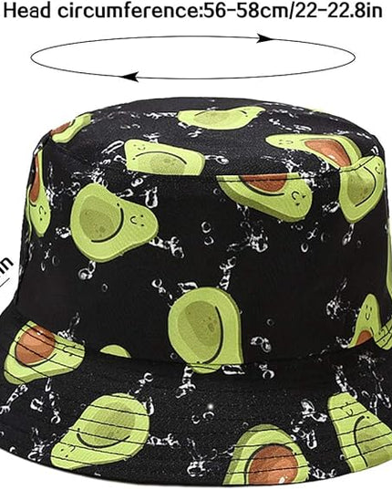 Malaxlx Unisex Bucket Hat Beach Sun Hat Aesthetic Fishing Hat for Men Women Teens, Reversible Double-Side-Wear