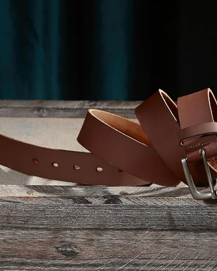 VATAN Men's Genuine Leather Casual Every Day Jeans Belts, Handmade Men Leather Belt with Gift Box
