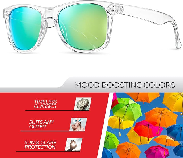 Retro Rewind Polarized Sunglasses for Men and Women - UV Protection Classic Sun Glasses