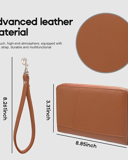 RFID Blocking Family Passport Holder Wallet 6,Premium Leather Travel Document Organizer for Women and Men,Travel Wallet for Credit Card