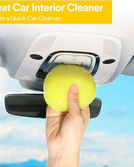 PULIDIKI Car Cleaning Gel for Car Cleaning Putty Car Putty Auto Detailing Tools Car Slime Cleaner Dust Cleaning Gel for Car Interior Cleaner Car Accessories Keyboard Cleaner Yellow (2Pack)