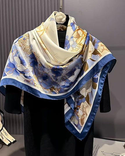 Headscarf Large Square Scarf 35" Fashion Scarves Silk Feeling Hair Wrapping Scarfs Hairscarf BA16