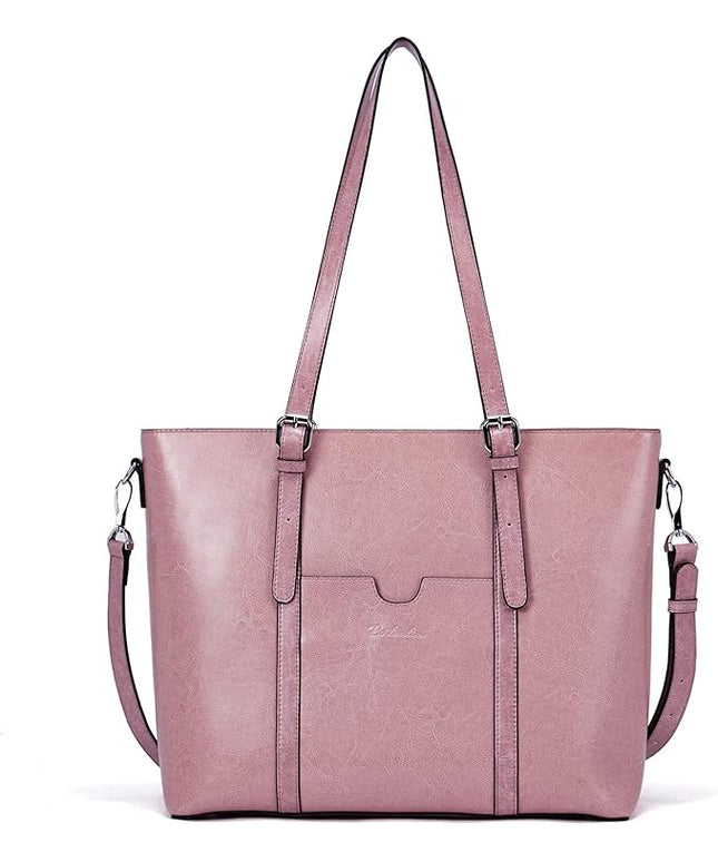 BOSTANTEN Leather Laptop Bag Work Tote for Women Shoulder Handbag Briefcase 15.6 inch Satchel Computer Bag
