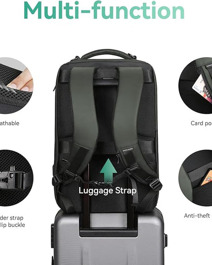MARK RYDEN Business Backpack for Men, Waterproof High Tech Backpack with Sport Car Shape Design and USB Charging Port, Travel Laptop Backpack Fits 17.3 Inch Notebook
