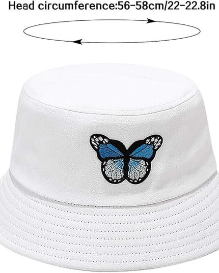 XYIYI Fashion Embroidery Bucket Hat Cotton Beach Fisherman Hats for Women Girls