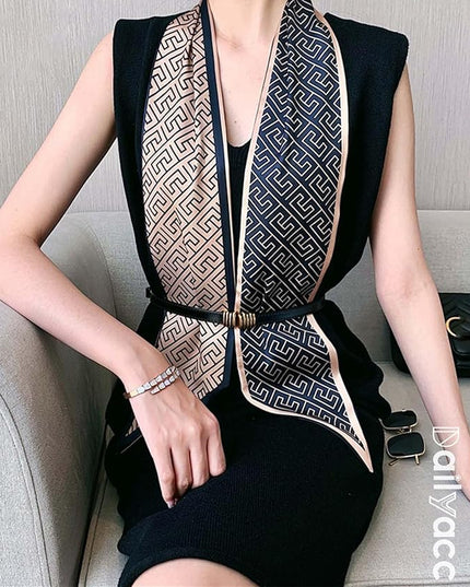 Dailyacc Hair Scarf for Women Fashion Silky Satin Headscarf Wrap Breathable Lightweight Neck Scarves For Handbag