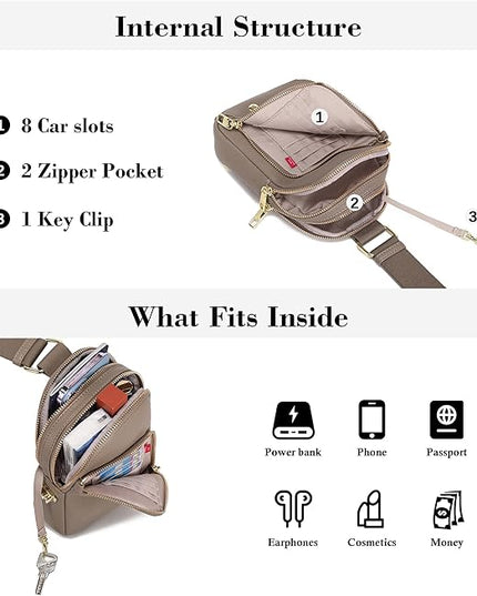 INICAT RFID Blocking Sling Bag Anti Theft Crossbody Bags Women Valentine's Day Gifts Travel Purses Vegan Leather