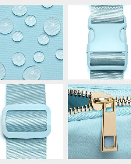 Gitus Gifts for 7 8 9 10 11 Year Old Girls Belt Bag Fanny Pack Crossbody Bags with Initial Letter Patch Birthday Gifts for Daughter Sister Friends Teen girls (Icing Blue-K)