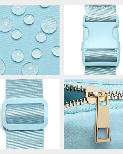 Gitus Gifts for 7 8 9 10 11 Year Old Girls Belt Bag Fanny Pack Crossbody Bags with Initial Letter Patch Birthday Gifts for Daughter Sister Friends Teen girls (Icing Blue-V)