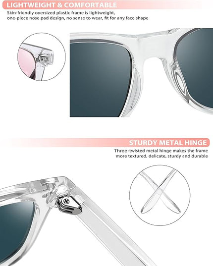 Joopin Square Sunglasses Polarized UV Protection Trendy Designer Sun Glasses Men Women