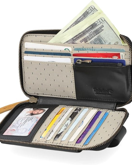 Timberland Women's RFID Leather Phone Crossbody Wallet Bag