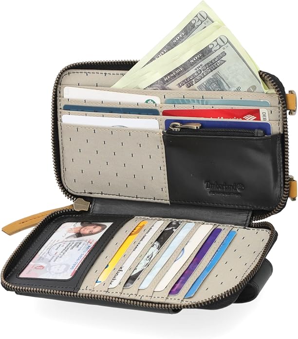 Timberland Women's RFID Leather Phone Crossbody Wallet Bag