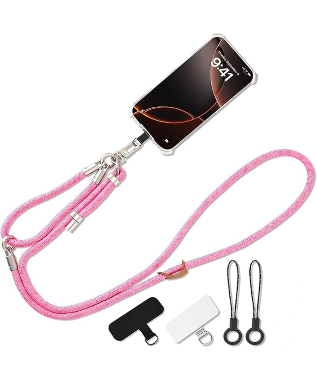 3-in-1 Adjustable Phone Lanyard Crossbody Cell Phone Neck Strap Universal Mobile Wrist Lanyard