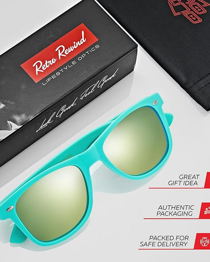 Retro Rewind Polarized Sunglasses for Men and Women - UV Protection Classic Sun Glasses