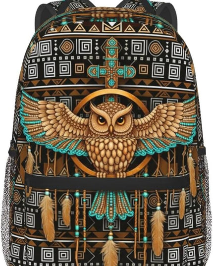 Native American Backpack for Men Women,Casual Travel Hiking Camping Backpacks Lightweight Bookbag