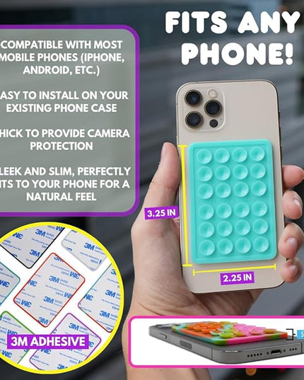 Suction Phone Case Mount, Sillicon Adhesive Phone Accessory for iPhone and Android, Hands-Free Fidget Toy Mirror Shower Phone Holder, Tiktok Videos and Selfies (Pink Glitter) | Sillicon Adhesive, Phone Accessory, Hands-Free, Fidget Toy, Mirror, Shower ...