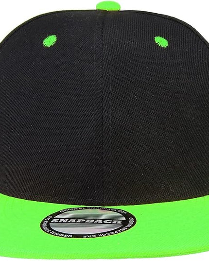 Classic Snapback Hat Cap Hip Hop Style Flat Bill Blank Solid Color Adjustable Size