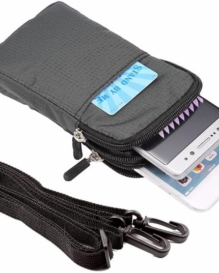 Universal Crossbody Cell Phone Purse Waist Pack Bag for Outdoor Sports Moblie Phone Carrying Cases Shoulder Belt Bag Pouch for iPhone 7 6/6S Plus Samsung Galaxy Phones Under 6.0'' from WaitingU