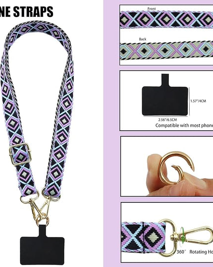 LEMEDE Adjustable Phone Lanyard - Phone Wristlet & Crossbody Phone Strap, Versatile for ID, Camera，Key straps(1" Width)