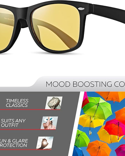 Retro Rewind Polarized Sunglasses for Men and Women - UV Protection Classic Sun Glasses