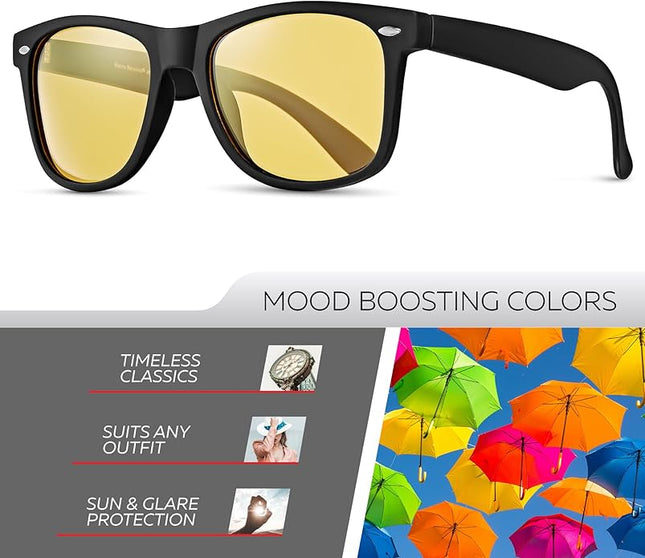 Retro Rewind Polarized Sunglasses for Men and Women - UV Protection Classic Sun Glasses