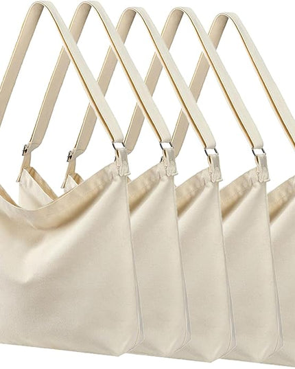 Women's blank large Size Canvas Crossbody Tote Handbags Shoulder Bag