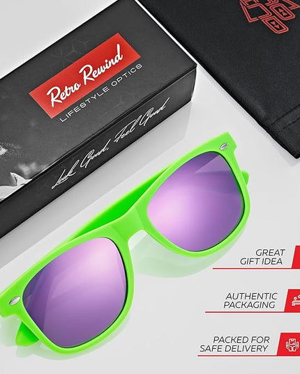 Retro Rewind Polarized Sunglasses for Men and Women - UV Protection Classic Sun Glasses