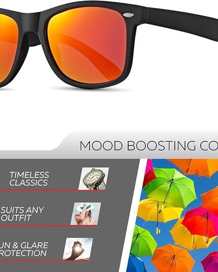 Retro Rewind Polarized Sunglasses for Men and Women - UV Protection Classic Sun Glasses