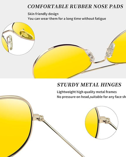 Joopin Polarized Metal Aviation Sunglasses Men, Classic Military Sun Glasses Women, Rectangle Shades UV400 Protection Costume